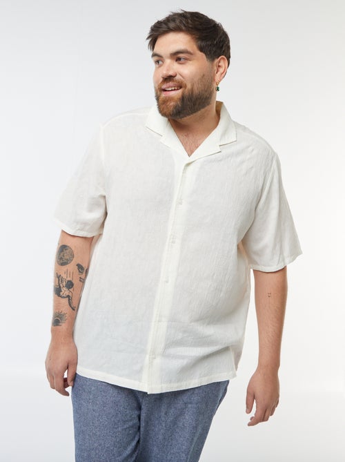 Camisa de manga corta con bordados - Kiabi
