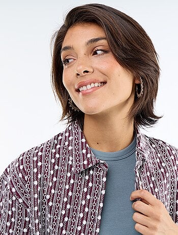 Camisa de manga corta con bordados
