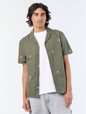 Camisa de manga corta con bordados