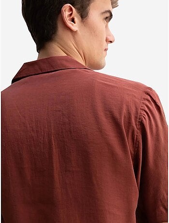 Camisa de manga corta con cuello abierto para hombre giesto