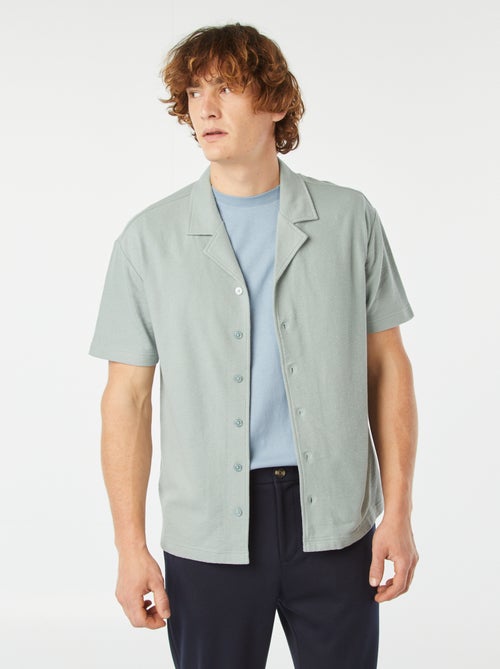 Camisa de manga corta con cuello de polo - Kiabi