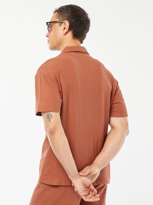 Camisa de manga corta con cuello de polo - Kiabi