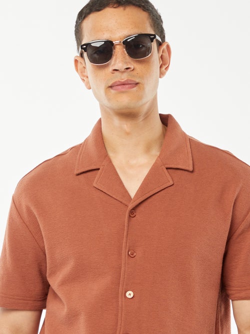 Camisa de manga corta con cuello de polo - Kiabi