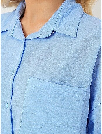Camisa de manga corta con efecto lino bdart