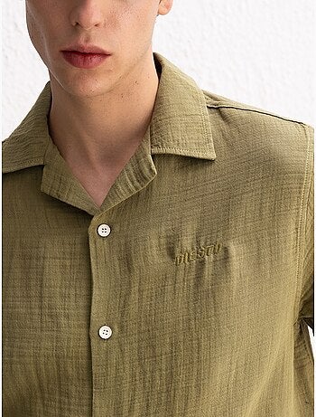Camisa de manga corta con efecto tie-dye para hombre giesto