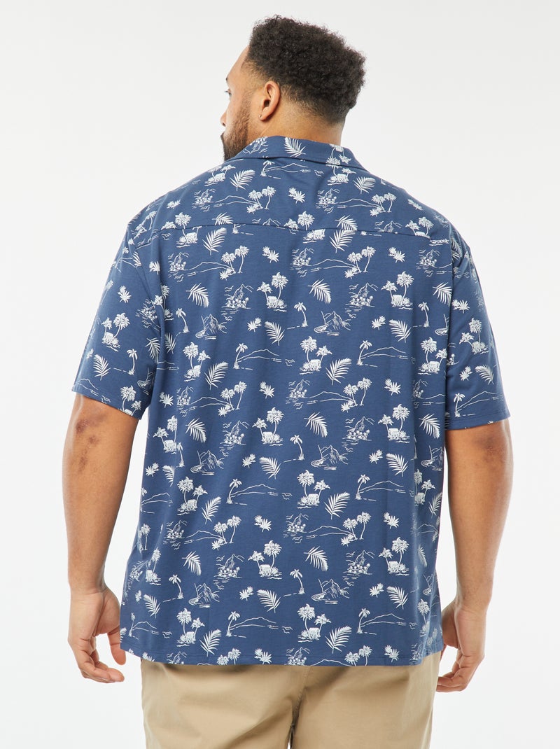 Camisa de manga corta con estampado AZUL - Kiabi