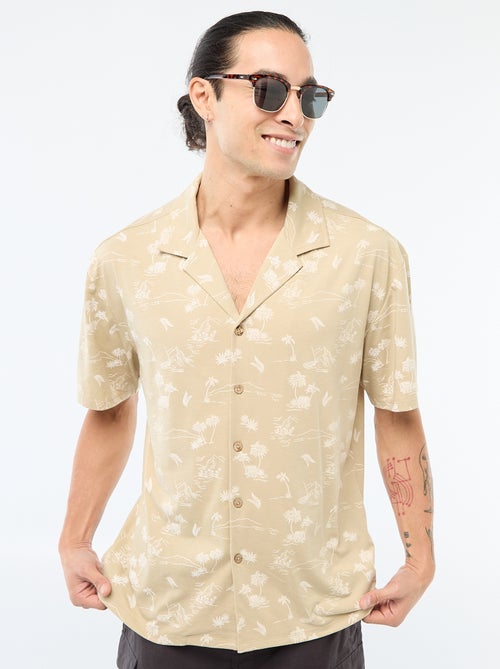 Camisa de manga corta con estampado - Kiabi