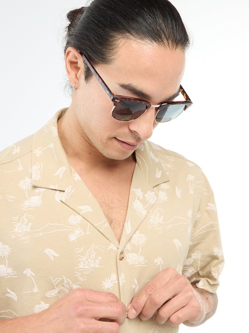 Camisa de manga corta con estampado - Kiabi