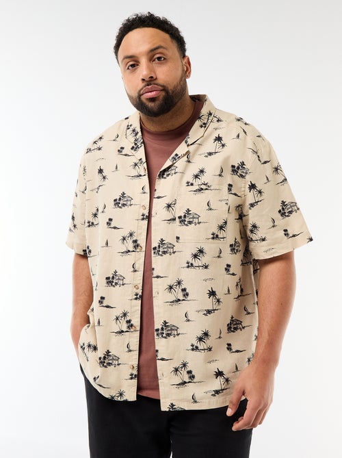 Camisa de manga corta con estampado - Kiabi