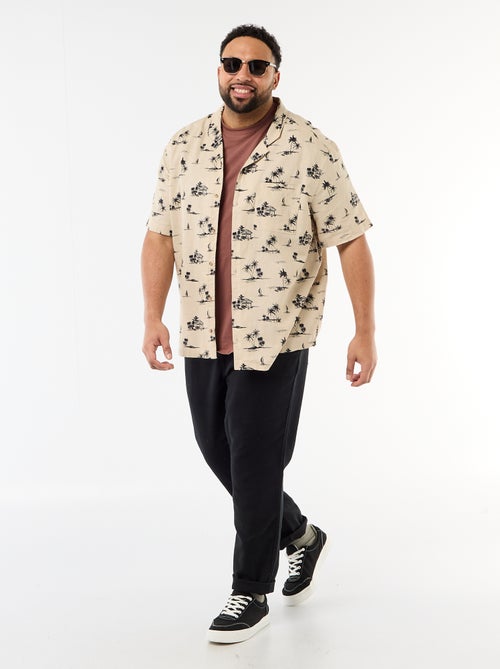 Camisa de manga corta con estampado - Kiabi