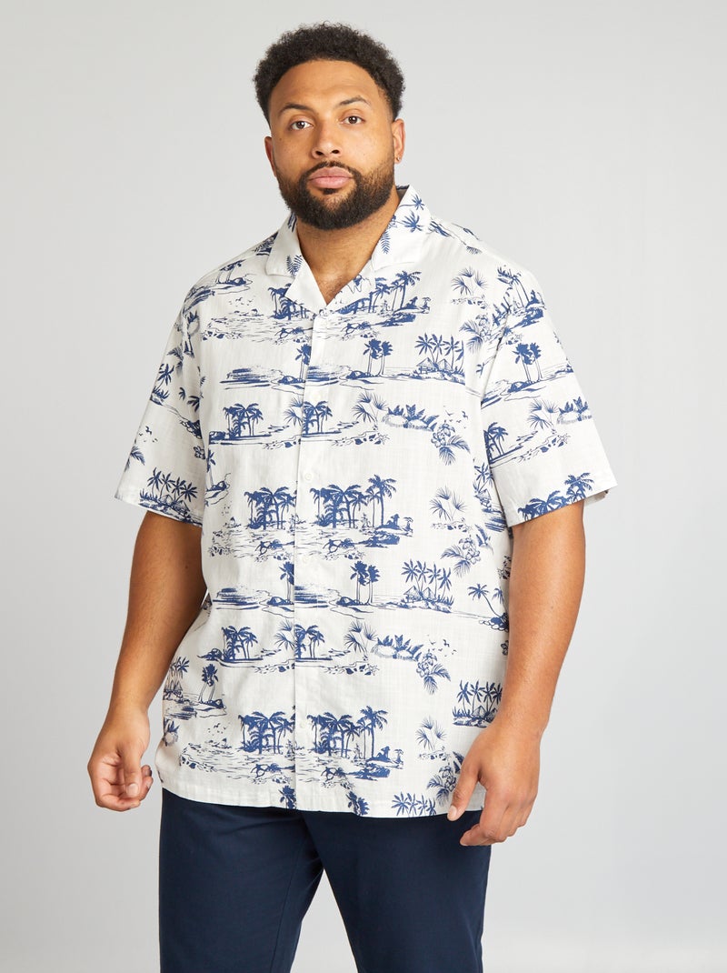 Camisa de manga corta con estampado BLANCO - Kiabi