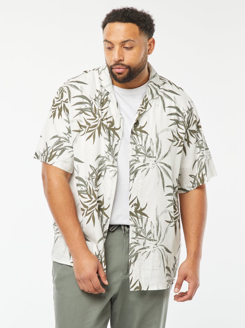 Camisa de manga corta con estampado Blanco - Kiabi