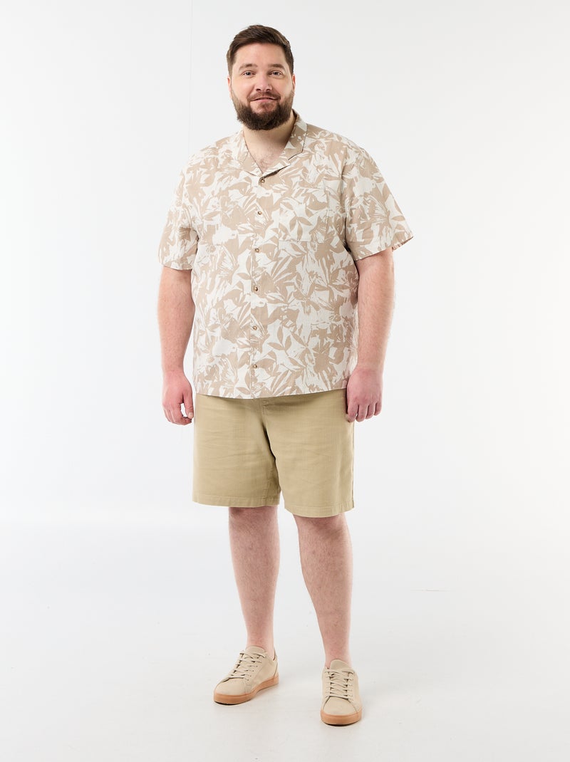Camisa de manga corta con estampado Blanco - Kiabi