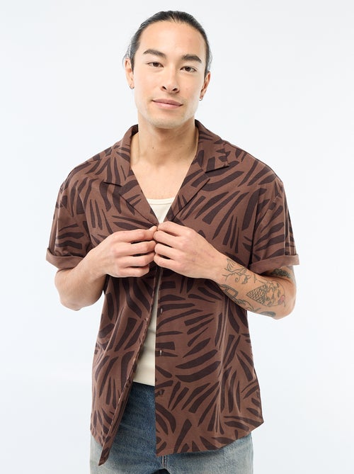 Camisa de manga corta con estampado - Kiabi