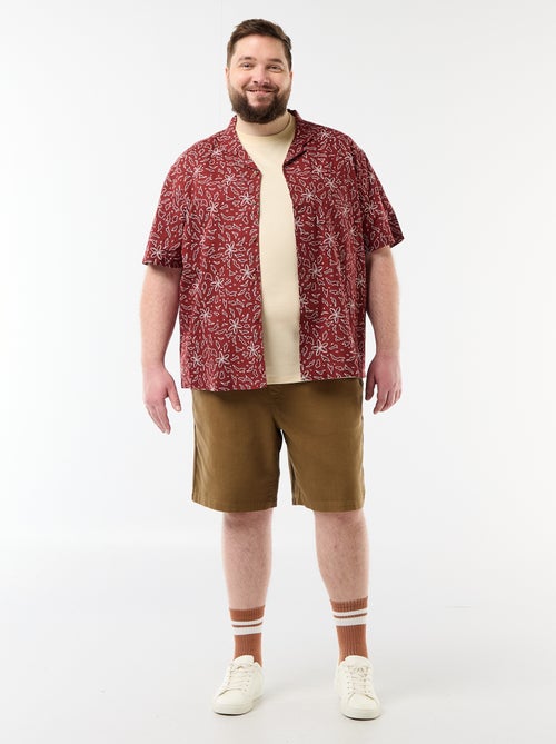 Camisa de manga corta con estampado - Kiabi