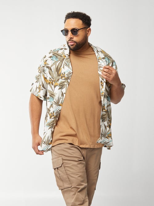 Camisa de manga corta con estampado - Kiabi