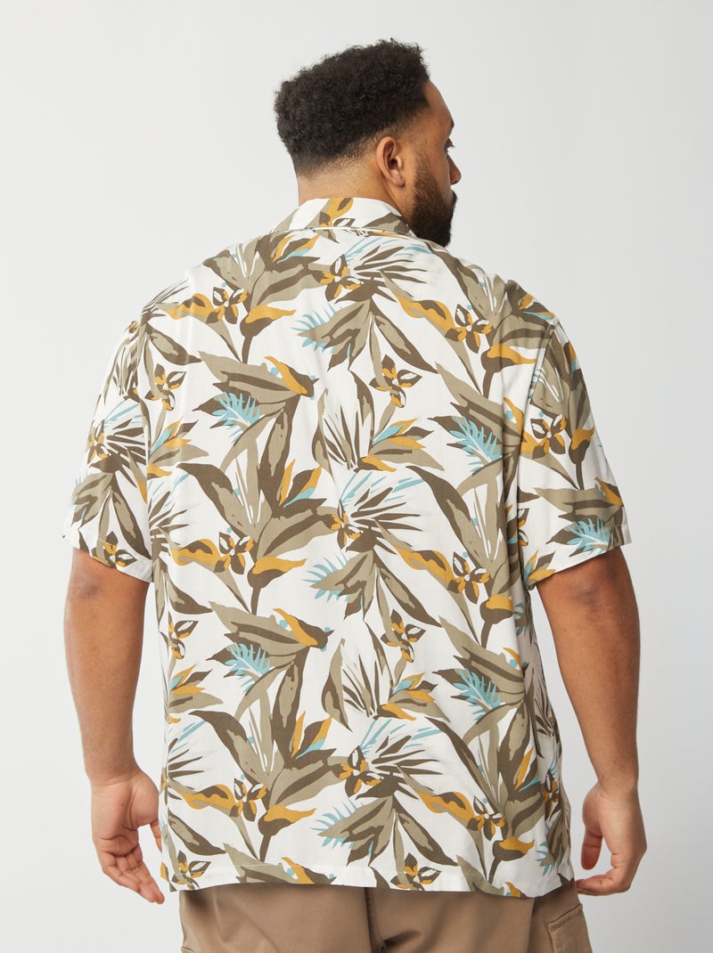 Camisa de manga corta con estampado VERDE - Kiabi