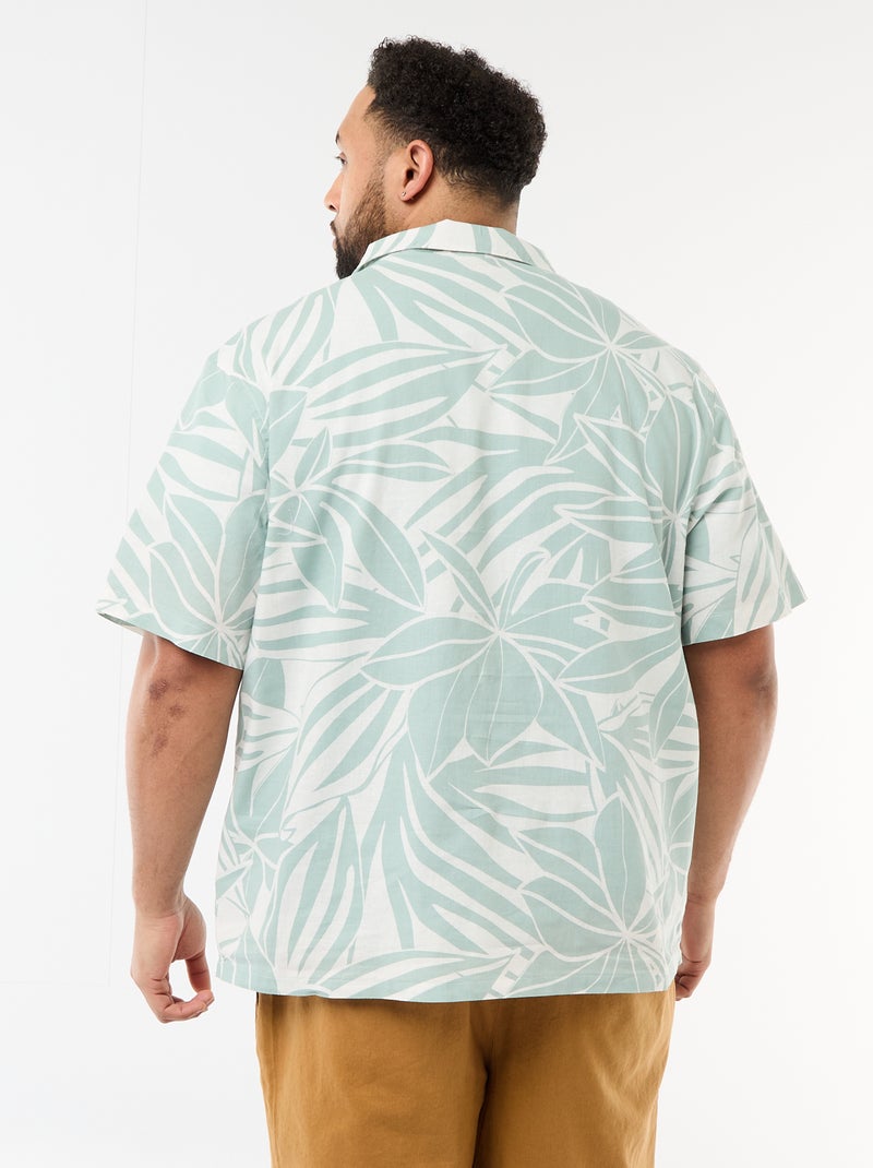 Camisa de manga corta con estampado Verde - Kiabi