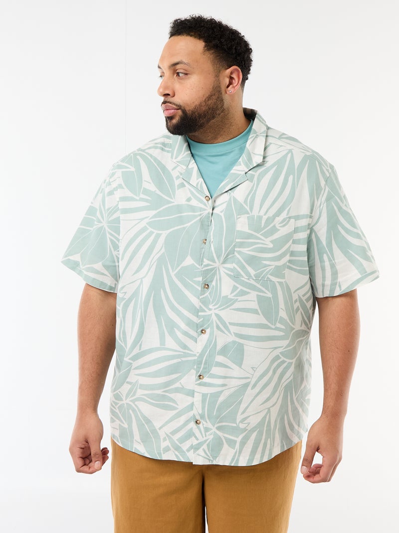 Camisa de manga corta con estampado Verde - Kiabi