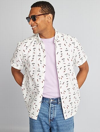 Camisa de manga corta con motivo