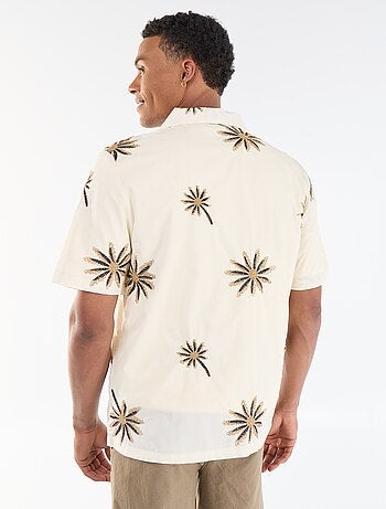 Camisa de manga corta con motivo bordado