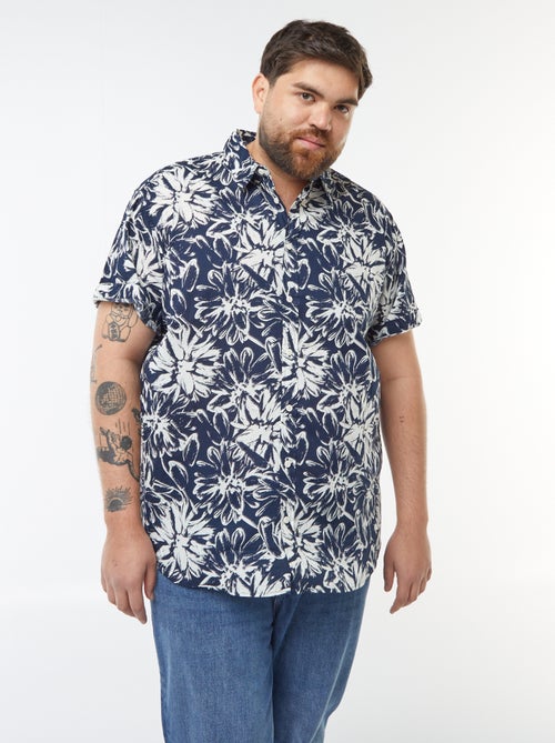 Camisa de manga corta con motivo floral - Kiabi
