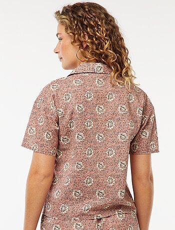 Camisa de manga corta con motivo floral