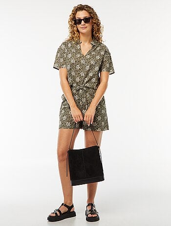 Camisa de manga corta con motivo floral