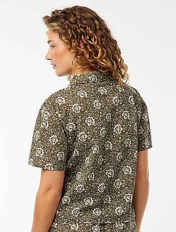 Camisa de manga corta con motivo floral