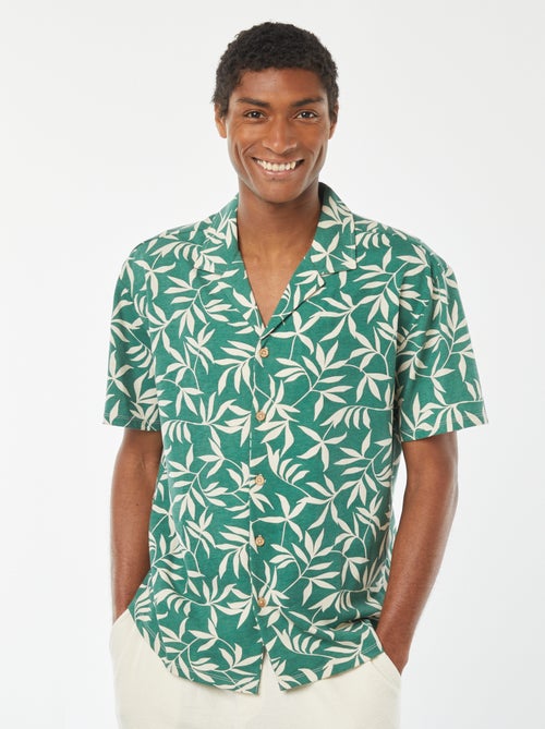 Camisa de manga corta con motivo - Kiabi