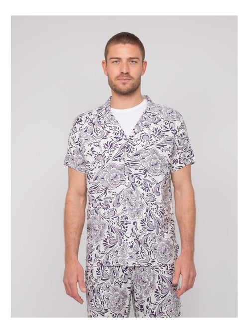 Camisa de manga corta con motivos DONUPO - Kiabi Camisa de manga corta con motivos DONUPO - Kiabi