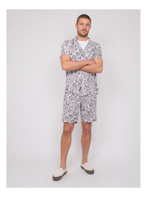 Camisa de manga corta con motivos DONUPO - Kiabi Camisa de manga corta con motivos DONUPO - Kiabi