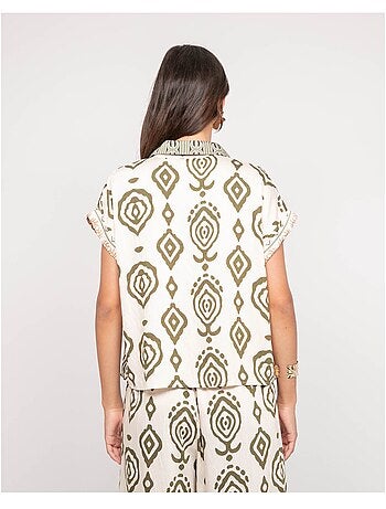 Camisa de manga corta con motivos OFELIA