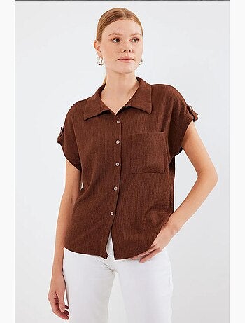 Camisa de manga corta con puños dobles bdart