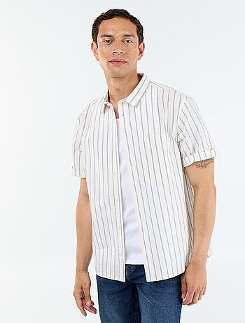 Camisa de manga corta con rayas
