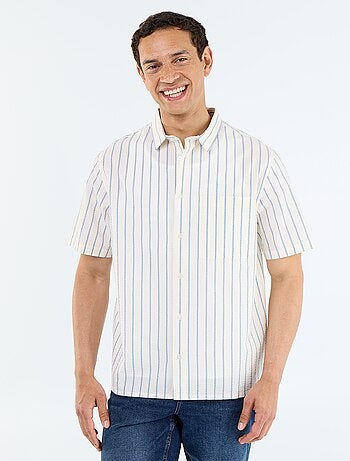 Camisa de manga corta con rayas