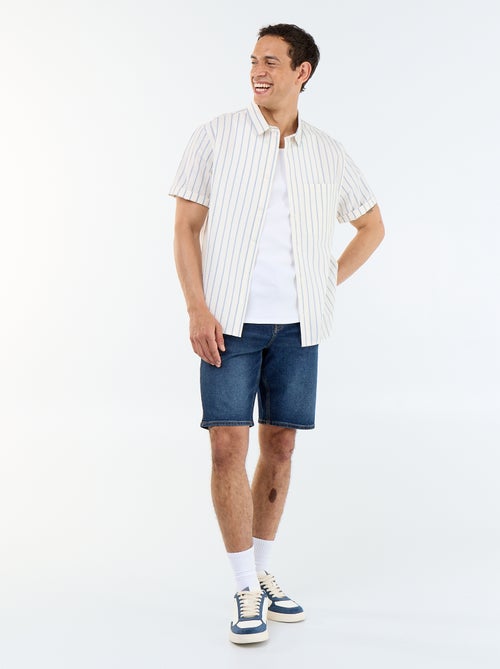 Camisa de manga corta con rayas - Kiabi