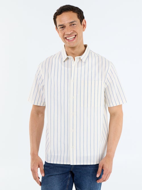 Camisa de manga corta con rayas - Kiabi