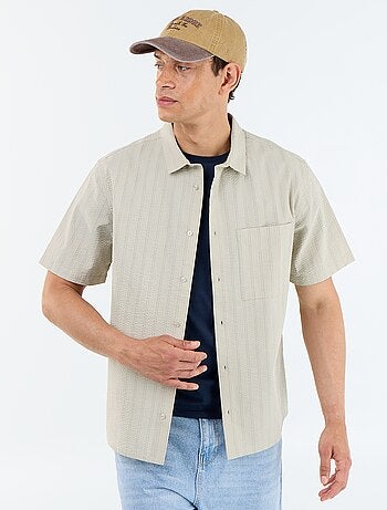 Camisa de manga corta con rayas