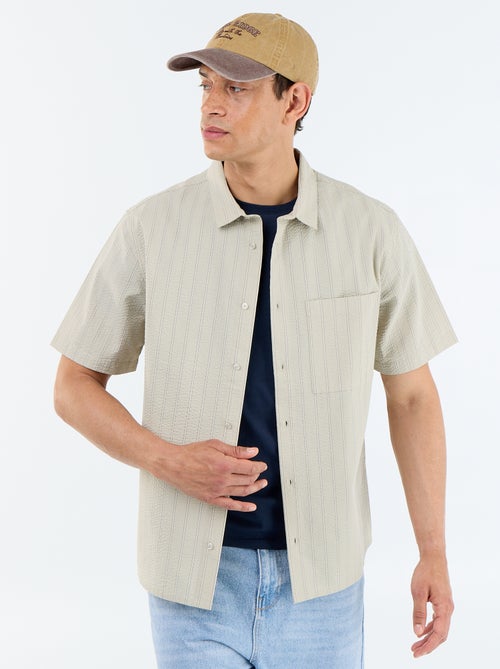Camisa de manga corta con rayas - Kiabi