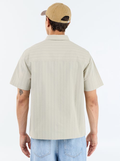 Camisa de manga corta con rayas - Kiabi