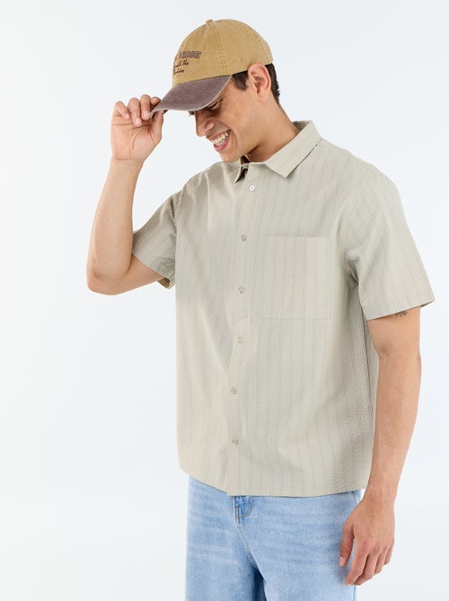 Camisa de manga corta con rayas - Kiabi