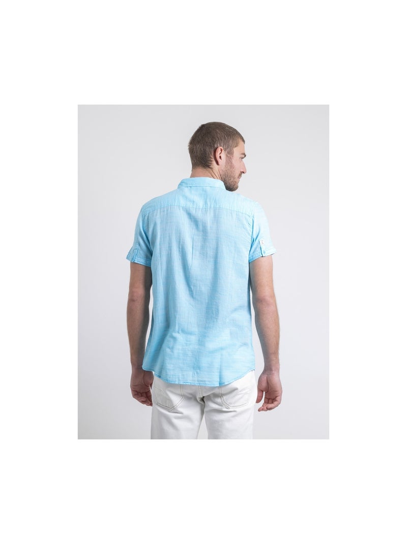 Camisa de manga corta DAPERMI Azul turquesa - Kiabi