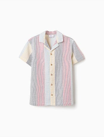 Camisa de manga corta de algodón a rayas You&Me