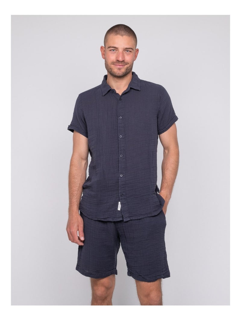 Camisa de manga corta de algodón DOUMAKI Crudo - Kiabi