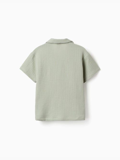 Camisa de manga corta de algodón - Kiabi Camisa de manga corta de algodón - Kiabi