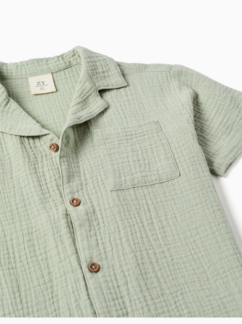 Camisa de manga corta de algodón - Kiabi Camisa de manga corta de algodón - Kiabi