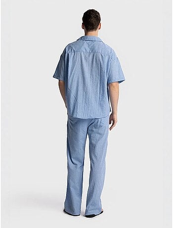 Camisa de manga corta de corte relajado para hombre giesto