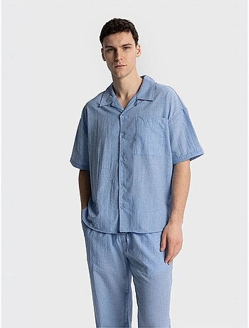 Camisa de manga corta de corte relajado para hombre giesto