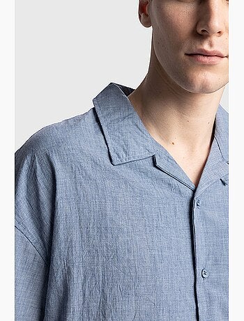 Camisa de manga corta de corte relajado para hombre giesto